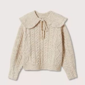 Mango Removable Babydoll Collar Sweater